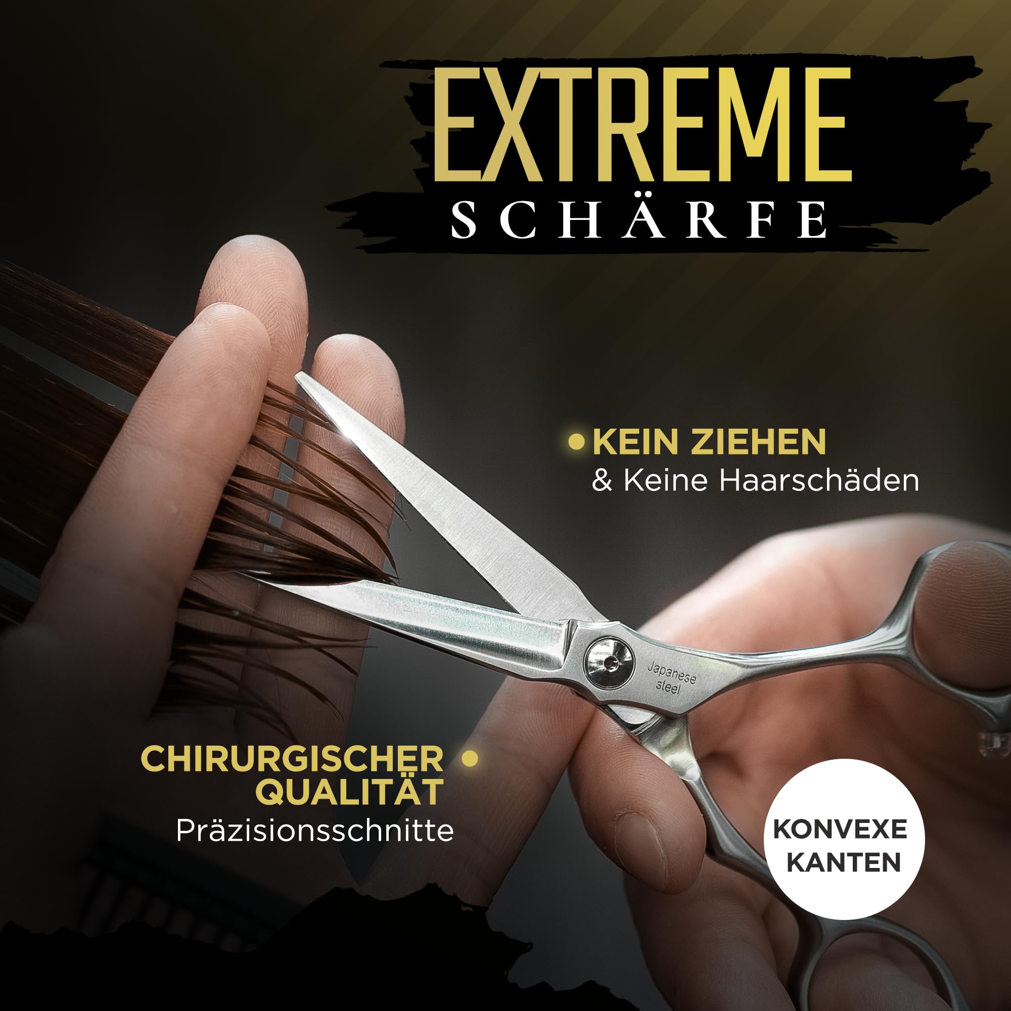 Fagaci Haarschneideschere 5.5" Japanischer Stahl für Ultrapräzise Schnitte, Haarschere mit Rasiermesserscharfen Klingen, Friseurschere Profi, Schere Haare Schneiden Extrem Langlebig, Frisörenschere