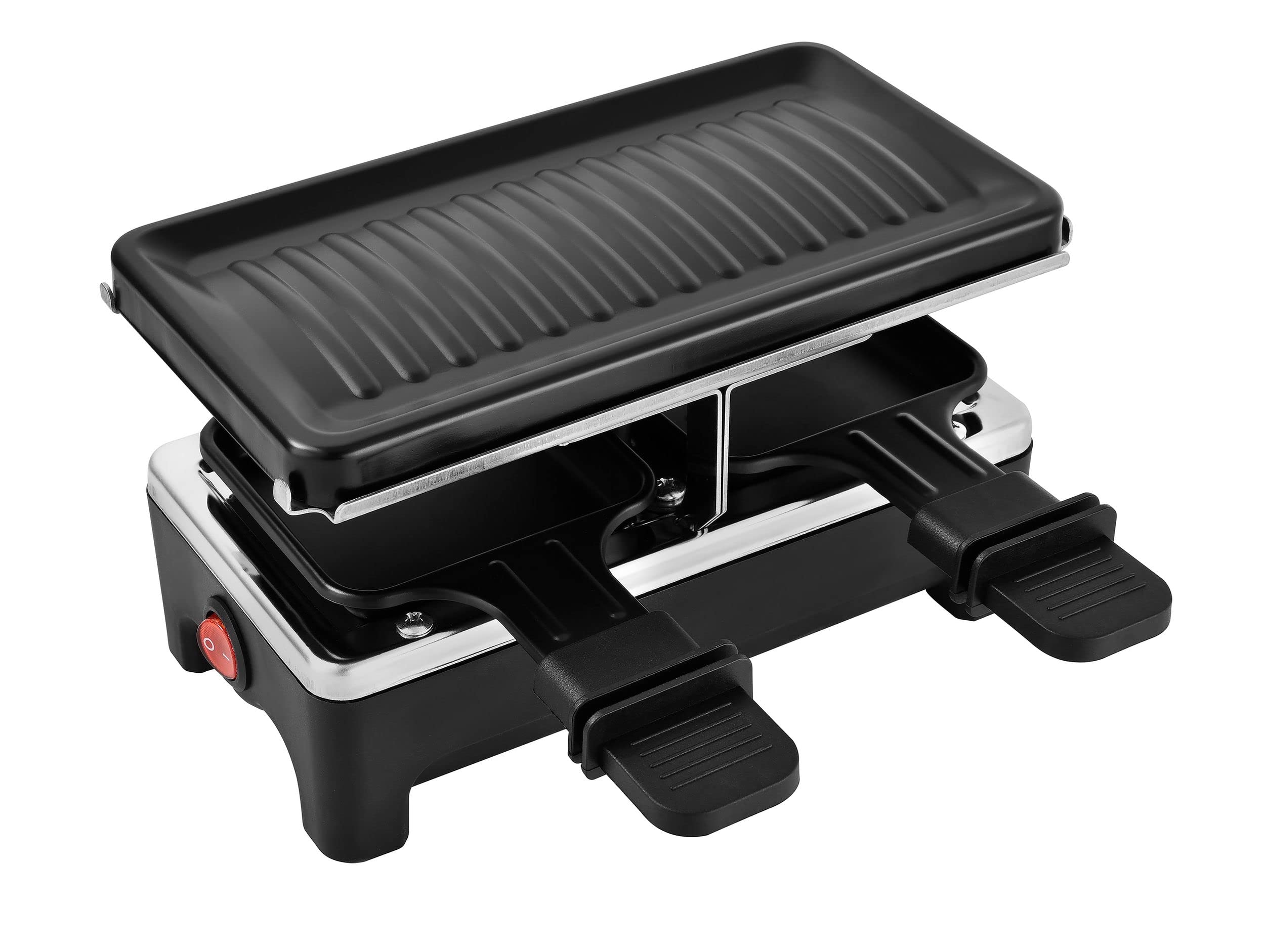 Kalorik TKG RAC 1018 Appareil à raclette électrique pour 2 personnes avec 2 poêlons à raclette Surface de cuisson 400 W Noir