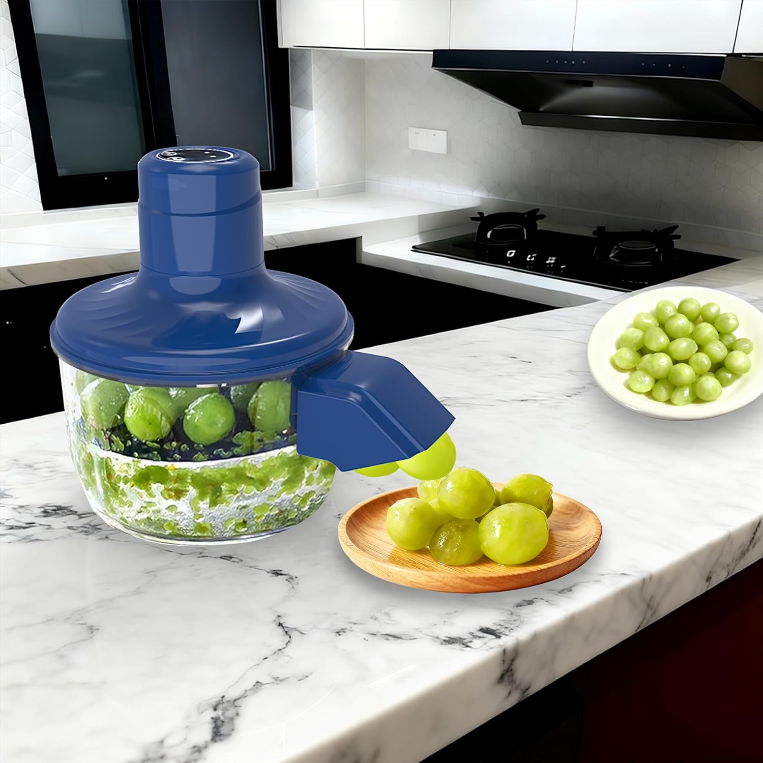 Automatic Grape Peeler Machine,Electric Peeling Skin Remover Tool for Small Fruits,Automatic Garlic & Cherry Tomato Peeler Skin Remover Tool for Grape,Efficient Peeling Kitchen Gadget for Home Use