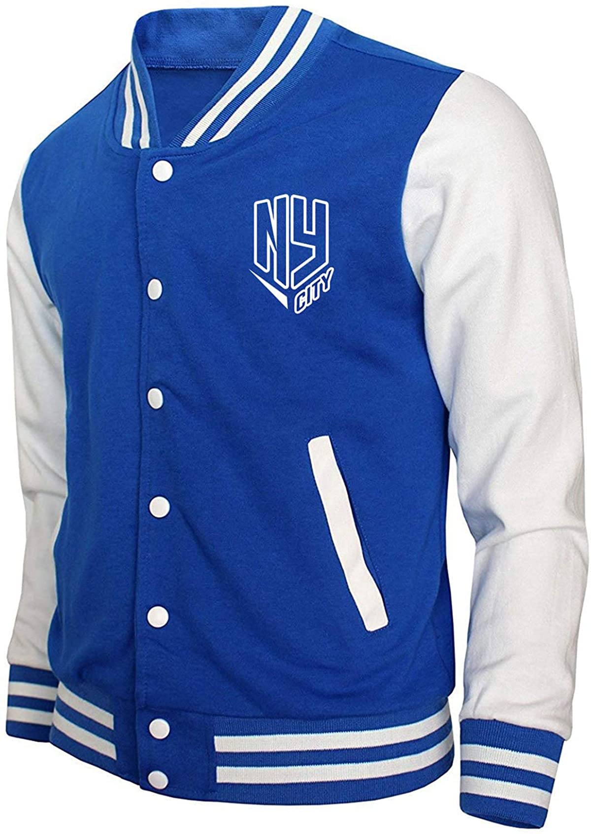 Mens Baseball Varsity High School NY New York College Letterman Bomber Fleece Jacket - NY Jacket for
