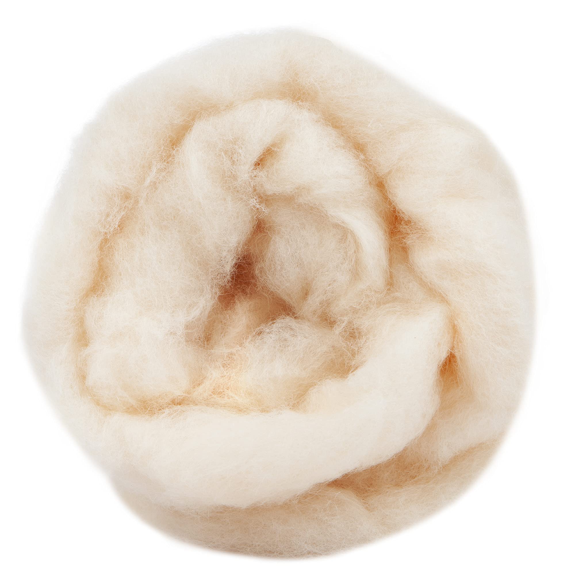 Maori Wool Carded Batting for Needle Felting, 3.5 oz, Frittata Beige
