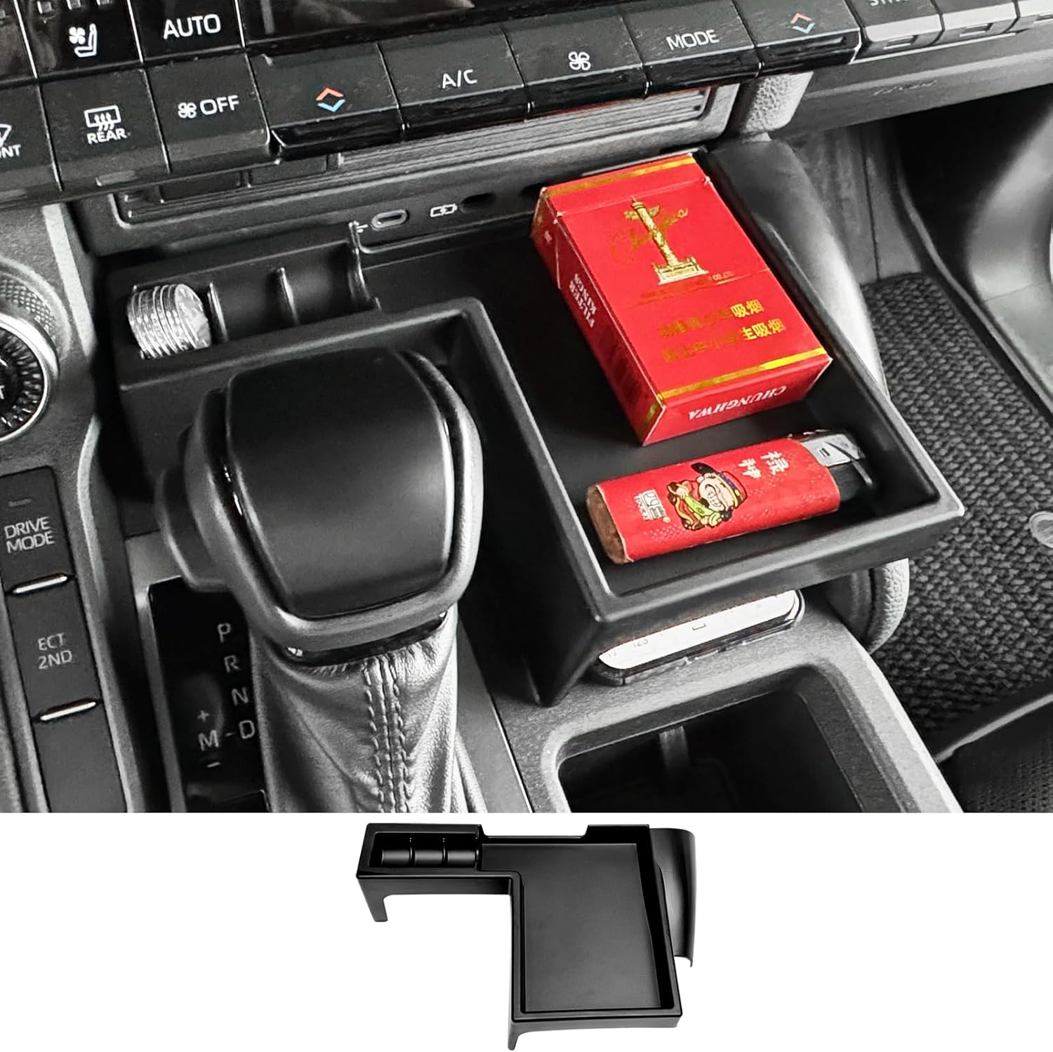 Center Console Storage Box for 2024-2025 2026 Toyota Land Cruiser 250 & 1958 Prado LC250 J250 Interior Organizer Tray Expanded Space Upgrade Decoration Tuning Supplies Accessories