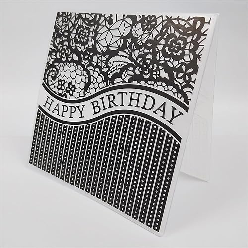 Miniatura 4 de DzIxY Carpetas de plástico en relieve para tarjetas de feliz cumpleaños, suministros de fabricación de tarjetas, plantillas de álbum de recortes 3D,