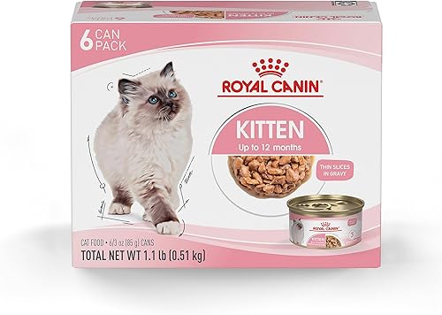 Comida enlatada para gatos, de Royal Canin, salud felina, nutrición instintiva de adultos, rebanadas delgadas en salsa, Paquete de 6