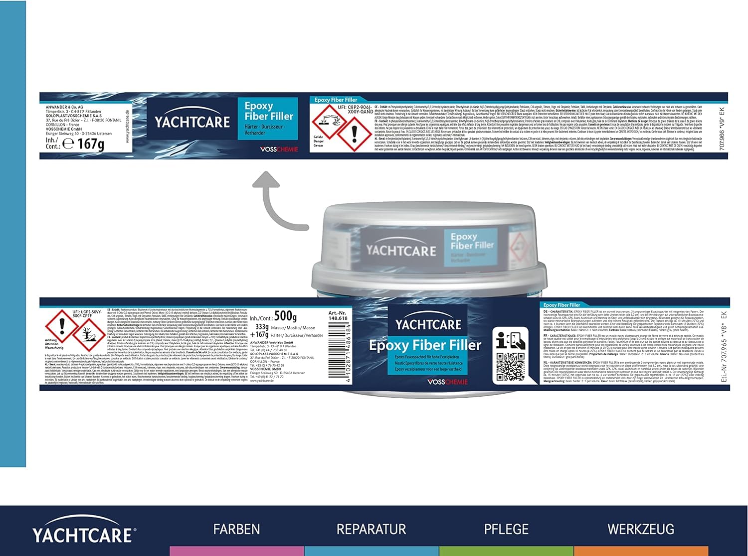 Soloplast 148618 - Masilla epoxi con arma de llenado