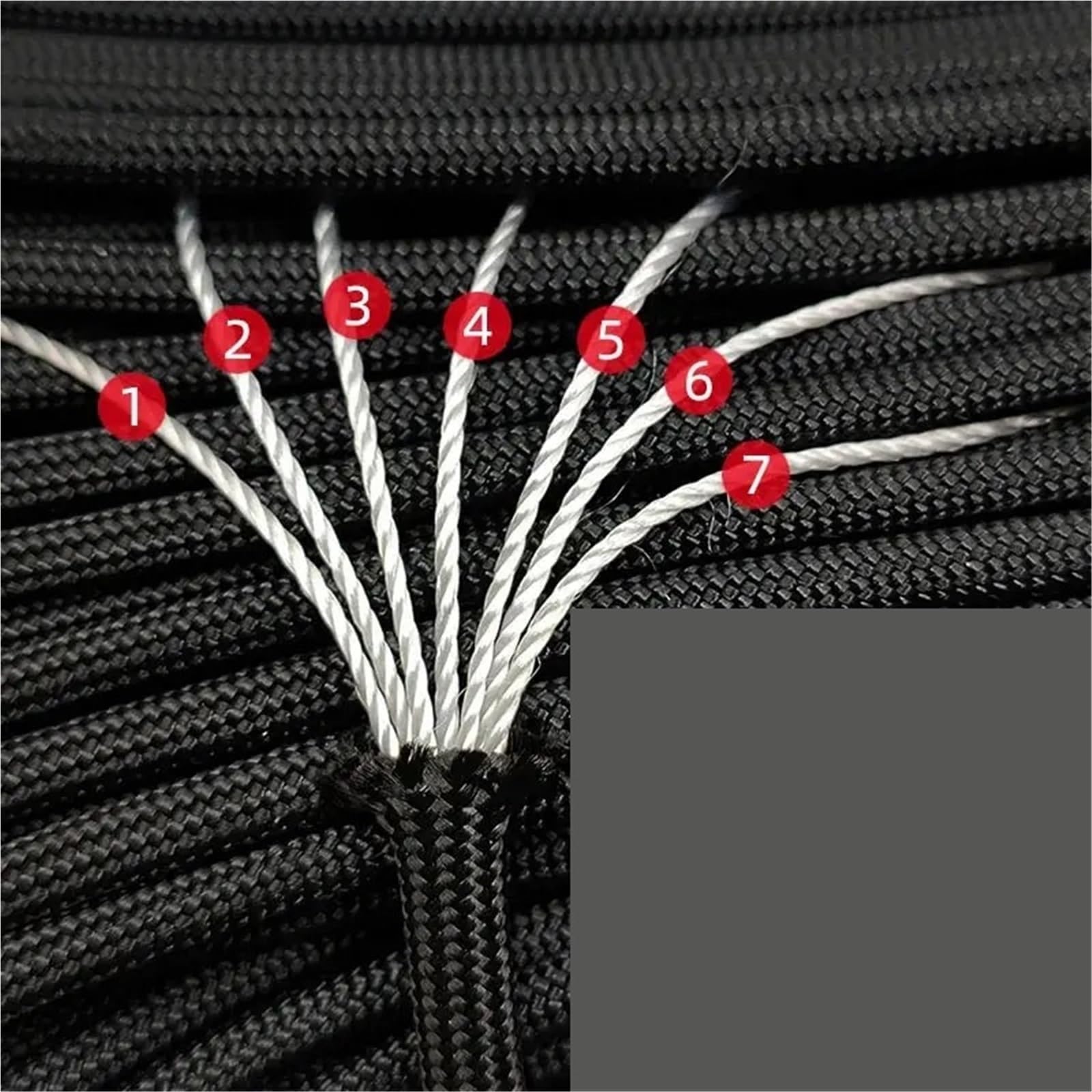 Paracorde Cordon paracorde 550 à 7 cœurs, 100M Dia.4mm, for Camping en Plein air, Longe de Survie, Corde Parachute, Accessoires Tente randonnée, Bracelet bricoler soi-même(Khaki)
