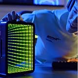So Chill - Infinity LED Mini Fridge - 6 Cans or 8 Mini Cans - Mirror Effect Door - 12 Light Modes - Stickers - for Desk, Bedroom, Car - USB Power Supply (5V SELV) - INF 041 - 6