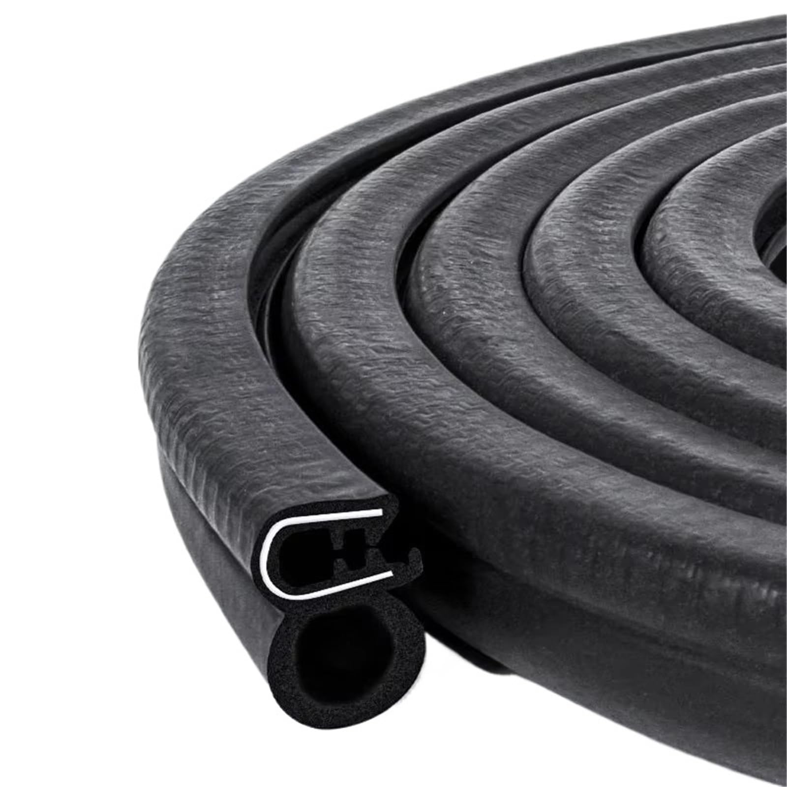Frvvpl 5M Car Door Seal Strip Rubber Car Door Rubber Seal Strip Universal Soundproof Sealing Strips With Side Pvc Bulb For Boat Home Sealants(5M)