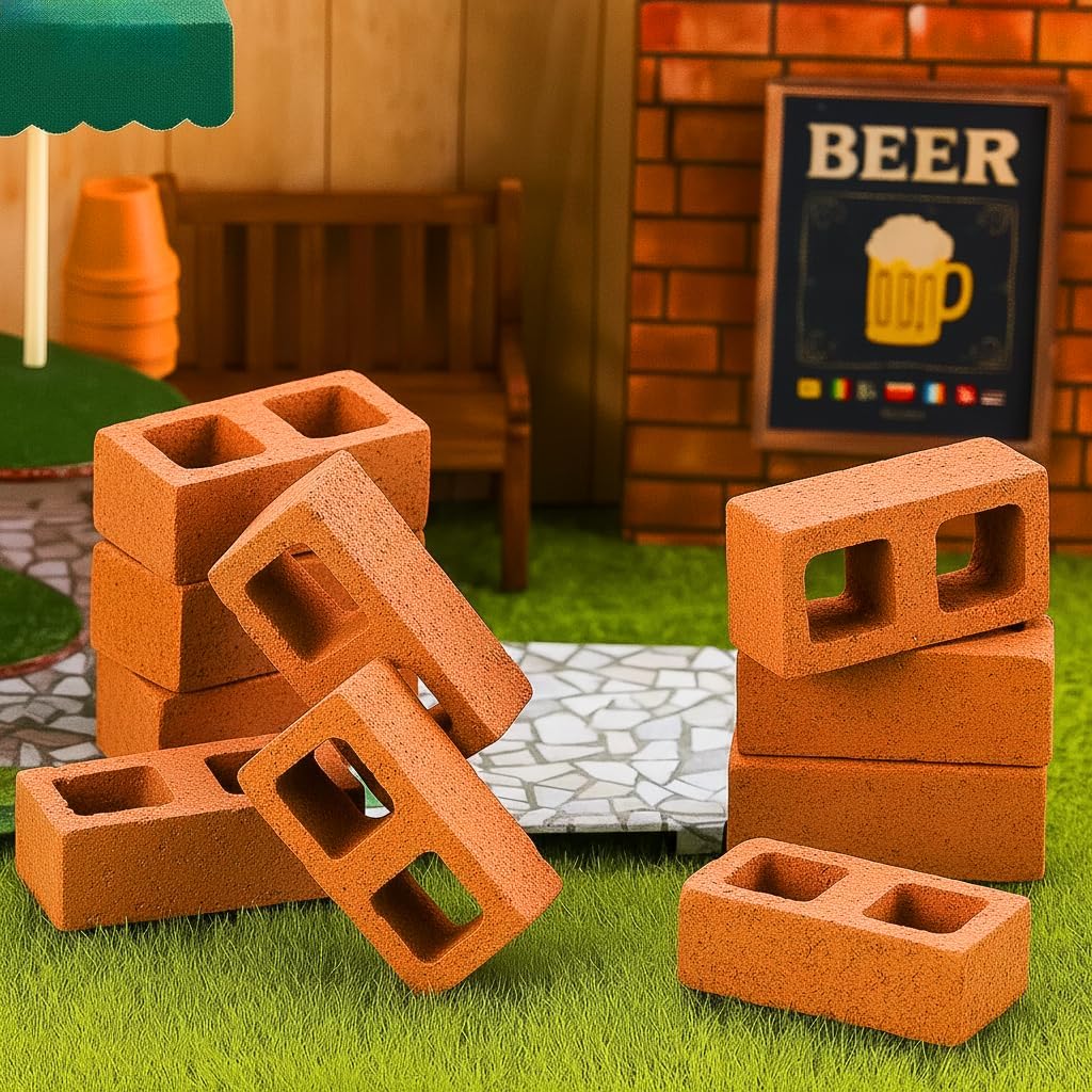 Real Mini Red Bricks, 1/12 Scale,50/100 Pcs (50 Pcs red) image 2