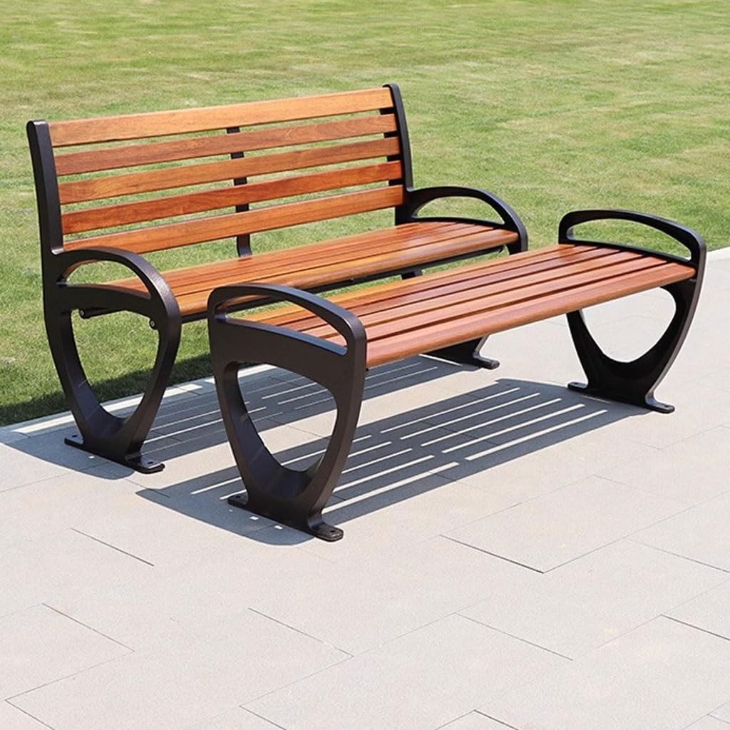 Patio Benches for Outdoors Park Chair Outdoor Bench Seat Plastic Wood Double Rest Garden Benches for Outdoors