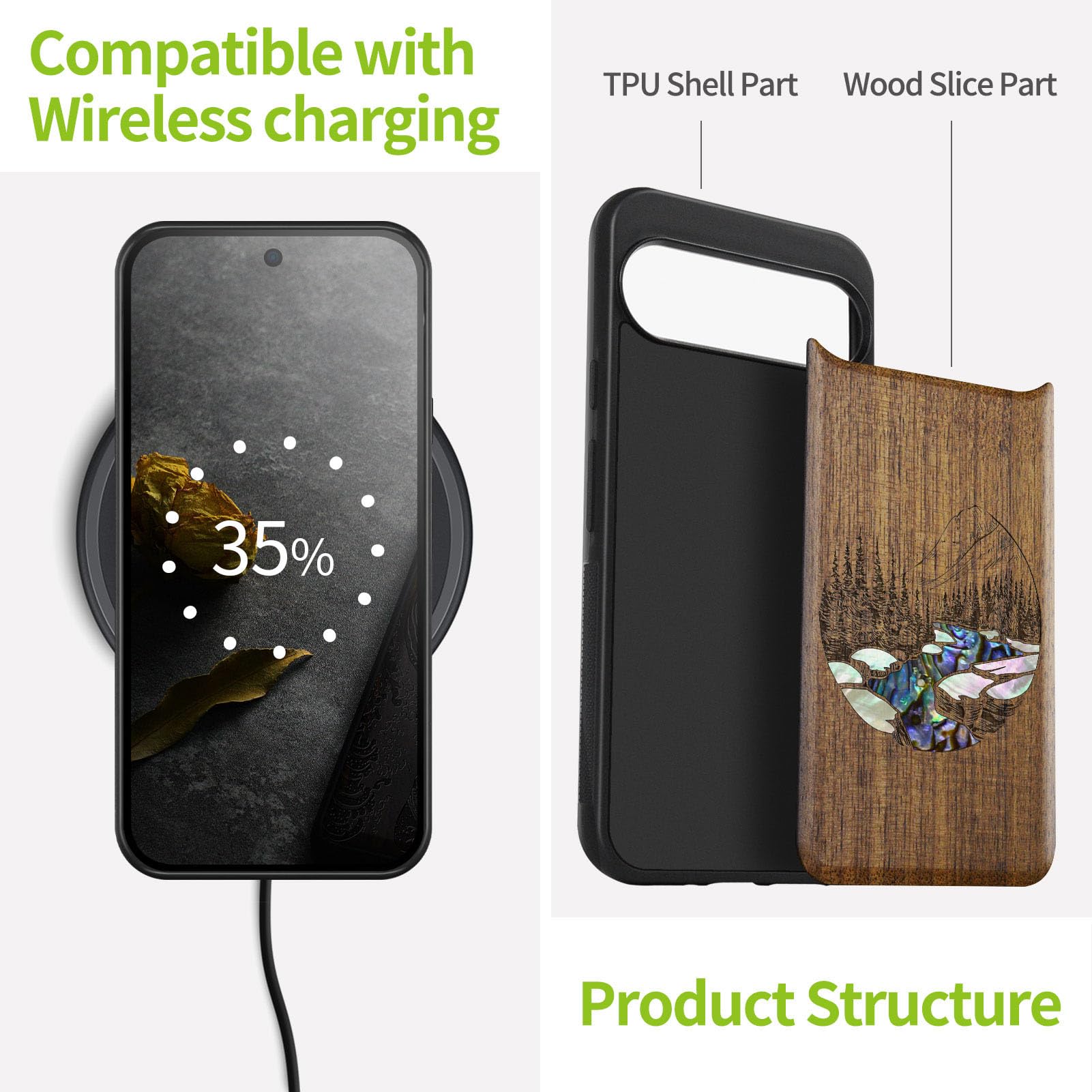 Carveit Google Pixel 9 Pro XL 木製 ケース [天然 Amazon.com: Carveit Designer Wooden Case for Google Pixel 9