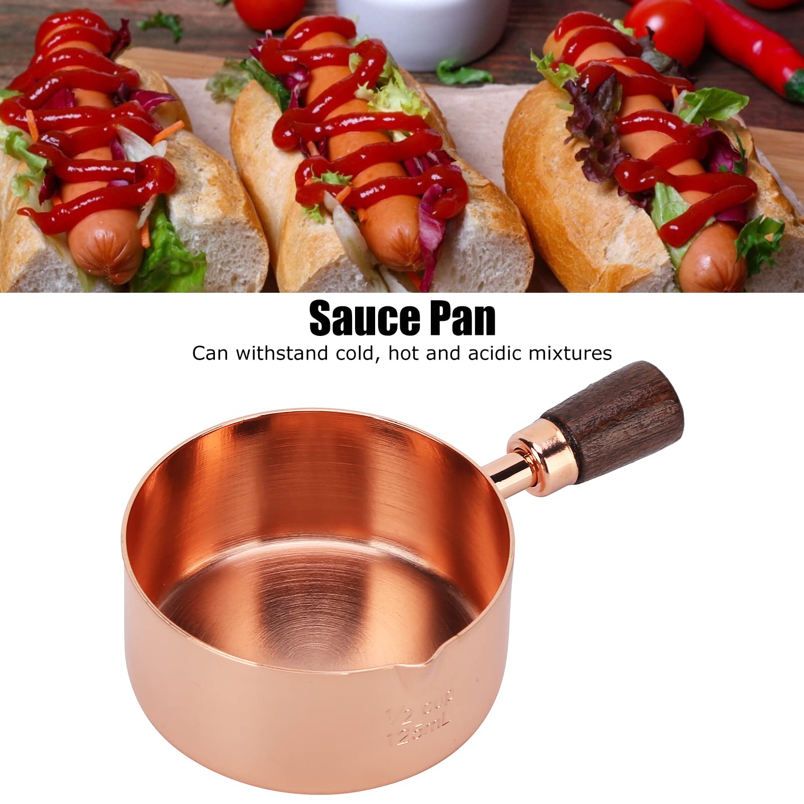 Saucepan,Mini Milk Warmer Pot Stainless Steel Mini Soup Pot with Small Sauce Pan Milk Pot Small Sauce Pan Milk Pot for Cooking Kitchen Ware (1/2cup)