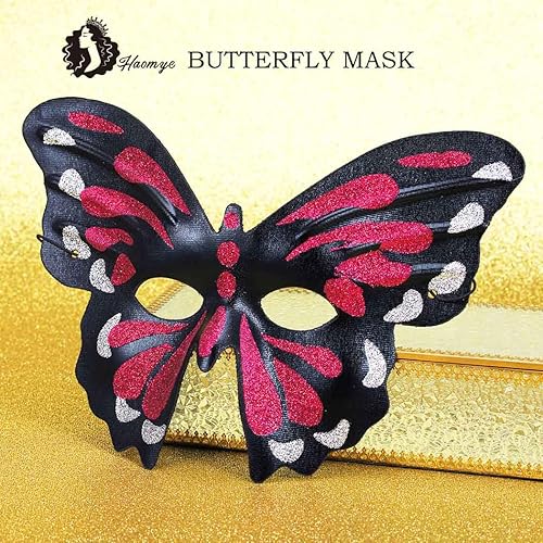 Miniatura 21 de Máscara de mariposa para mascarada, máscara de Mardi Gras, máscara de Halloween, media máscara, accesorio, fiesta de carnaval para mujeres y niñas