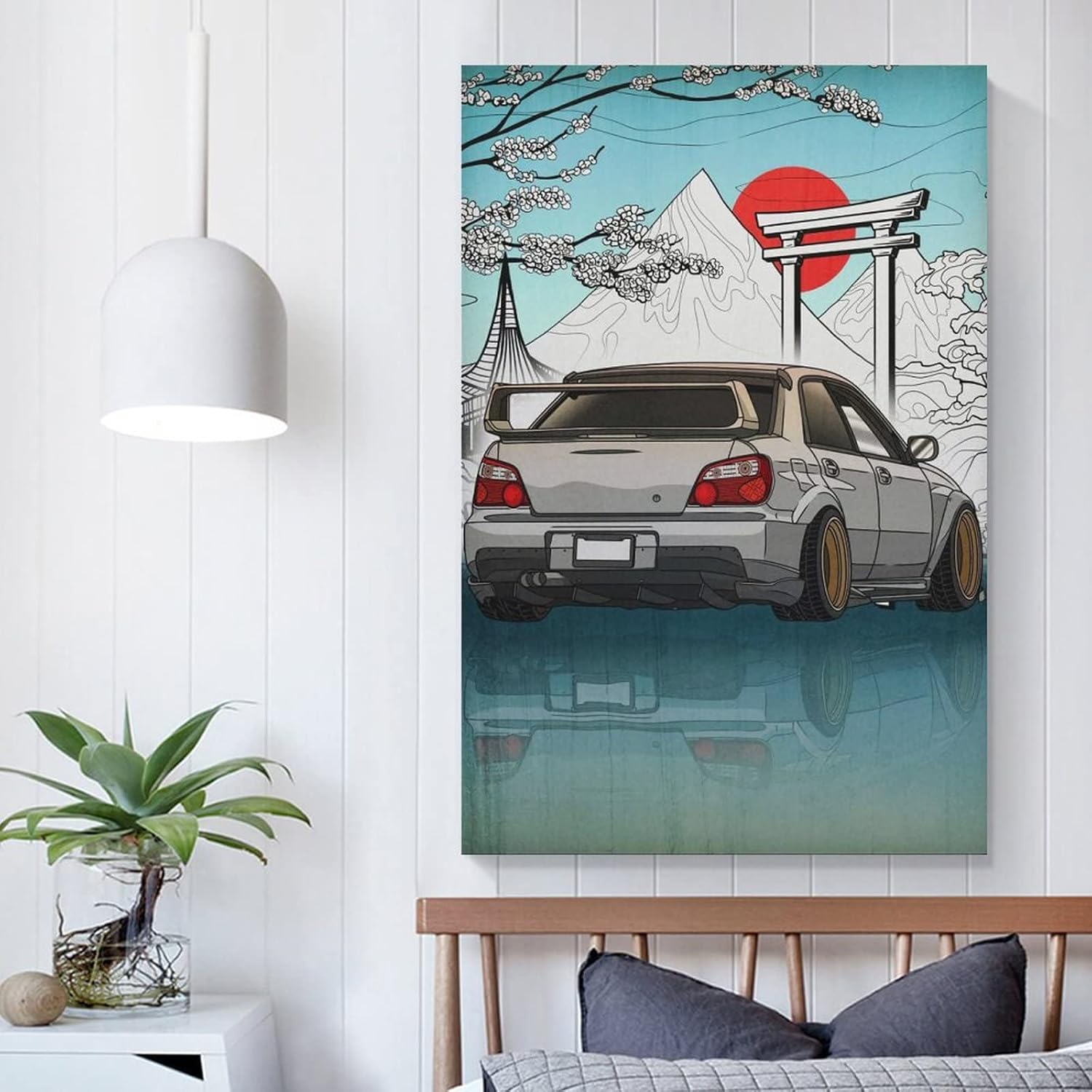 Fbroceh JDM WRX STI Car Poster Silver Gray Vintage Poster Decorative Painting Canvas Wall Art Living Room Posters Bedroom Painting 12x18inch(30x45cm) - Image 5