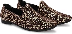 Vellinto SAMRAT Royal Look Mojaris Juttis Slip On for Men Brown