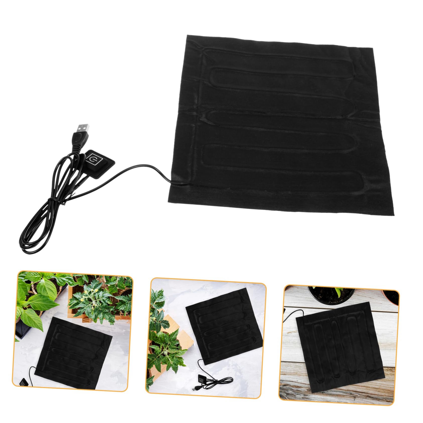 BESPORTBLE 4stücke Heizmatte Für Pflanzen USB Beheizbare Warming Mat Für Anzucht Von Blumen Und Pflanzen Energieeffizient Und Temperaturregelbar Für Gewächshäuser Und Aquarien