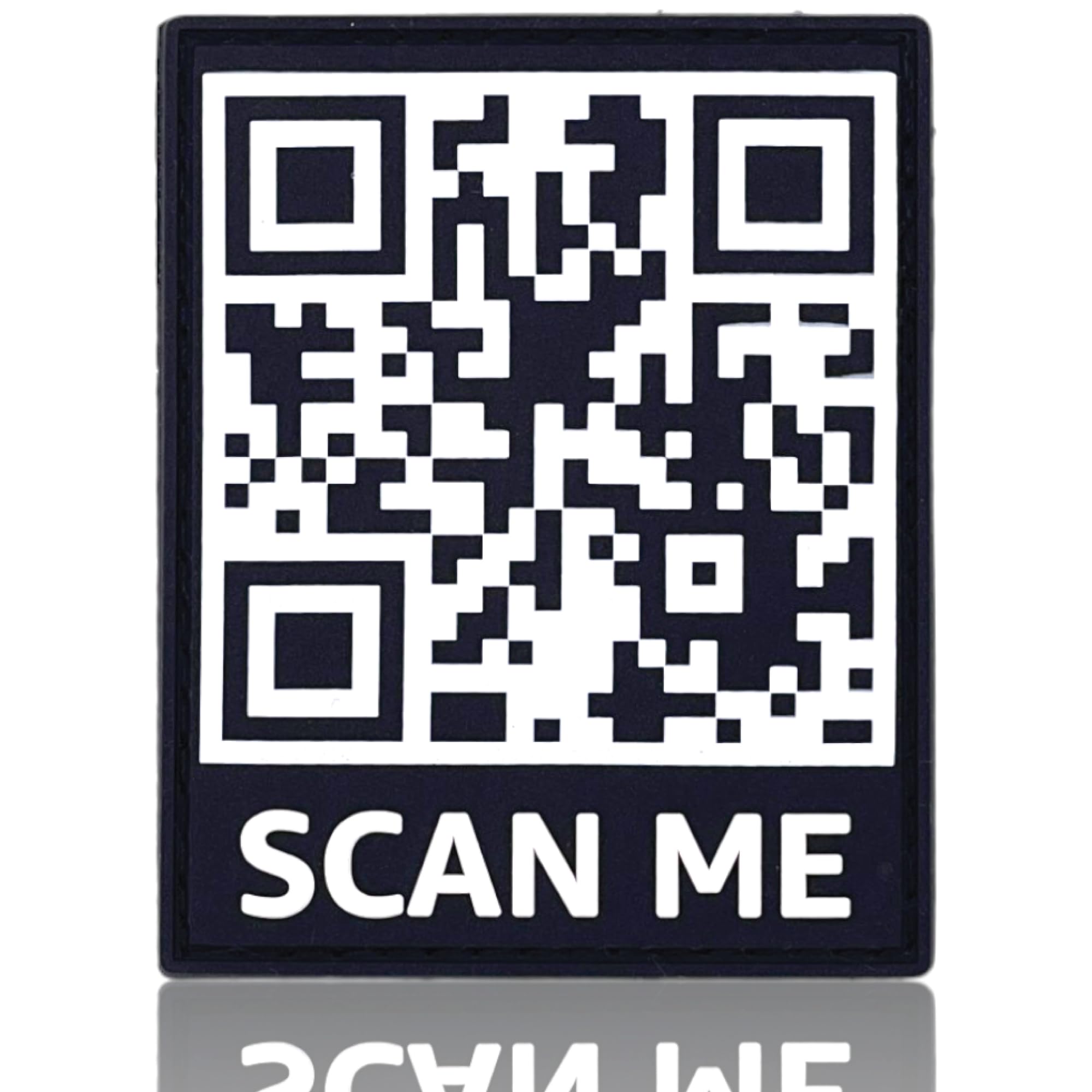 Never Gonna Give You Up Prank - Rick Roll QR Code Patch Scan Me Meme | Funny Tactical Backpack Patches | Military PVC Cool Patch for Chest Pack, Hat, Dog Harness (Scan Me)