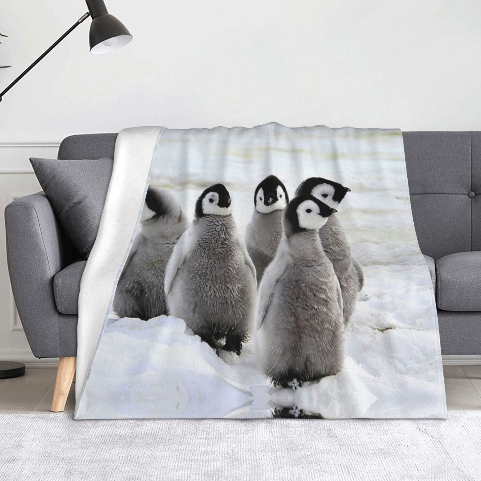 Couverture flanelle Emperor Pingouin, un cocon de douceur sur le lit
