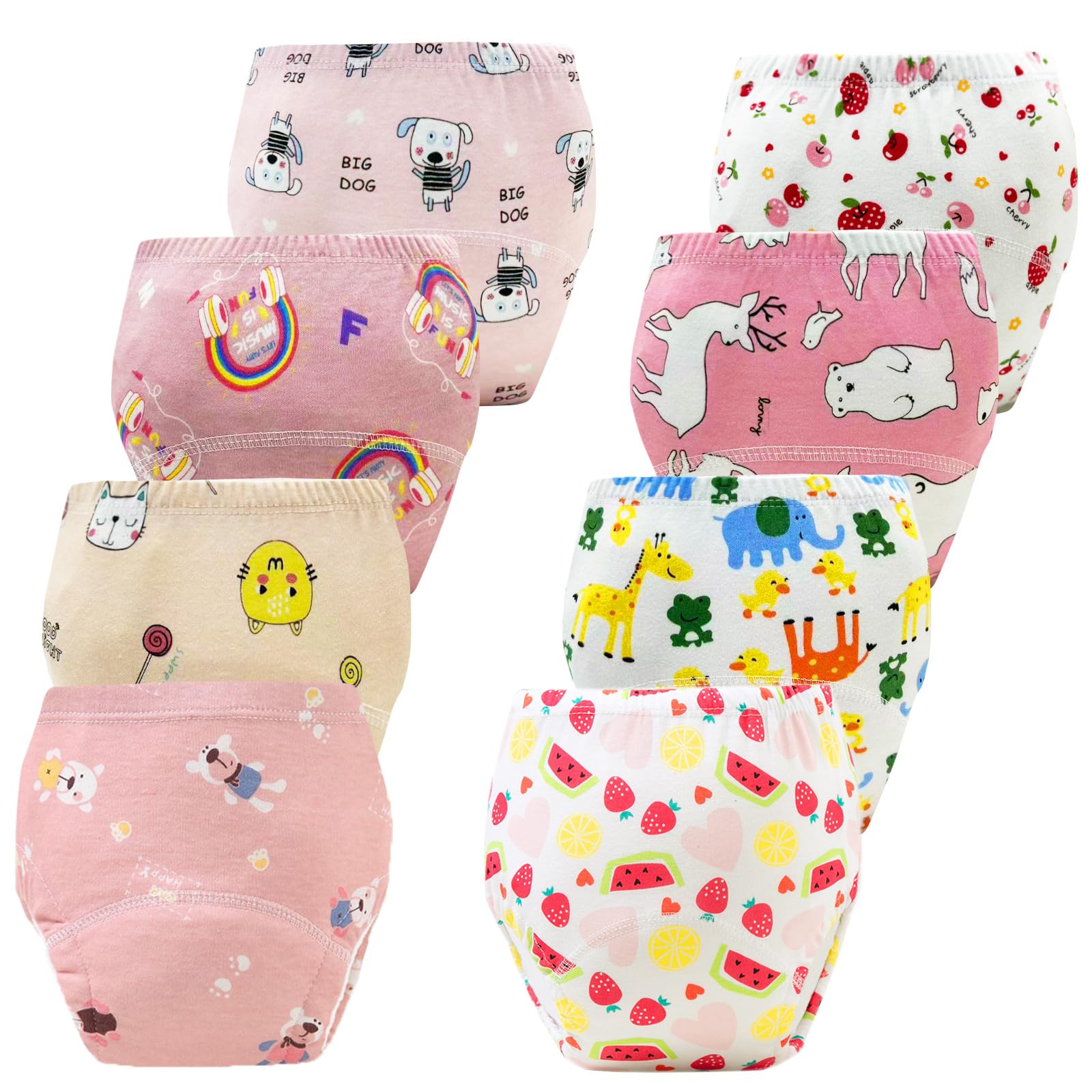 Upairy Training Pants for Girls Boys,Toddler Potty Training Underwear,Leakproof Reusable Kid Confident Panties,Children's Potty Underwear 100% Cotton for 2T-6T(6PCS,S) — view 10