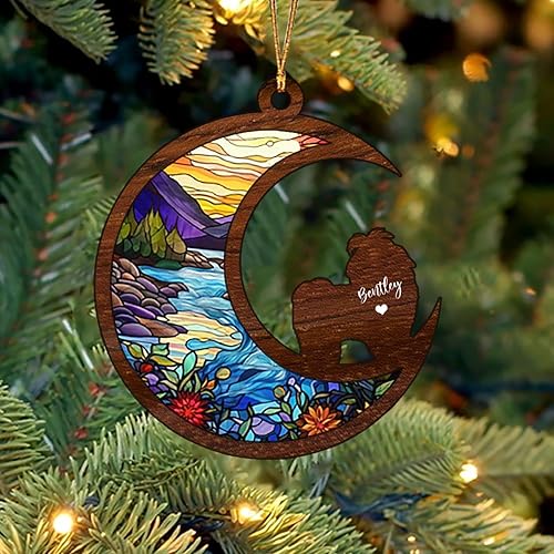 Miniatura 3 de Shih Tzu - Adorno personalizado para atrapasoles para perros, regalo de pérdida de condolencias de mascotas, atrapasoles conmemorativo para perros,