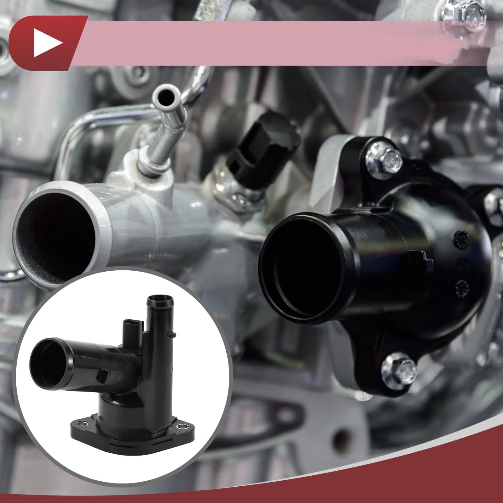 Obudowa termostatu chłodziwa pasuje do Toyota Sienna i Venza 2.5L 2021-2023. Obudowa termostatu chłodzącego silnika samochodowego 1603125011