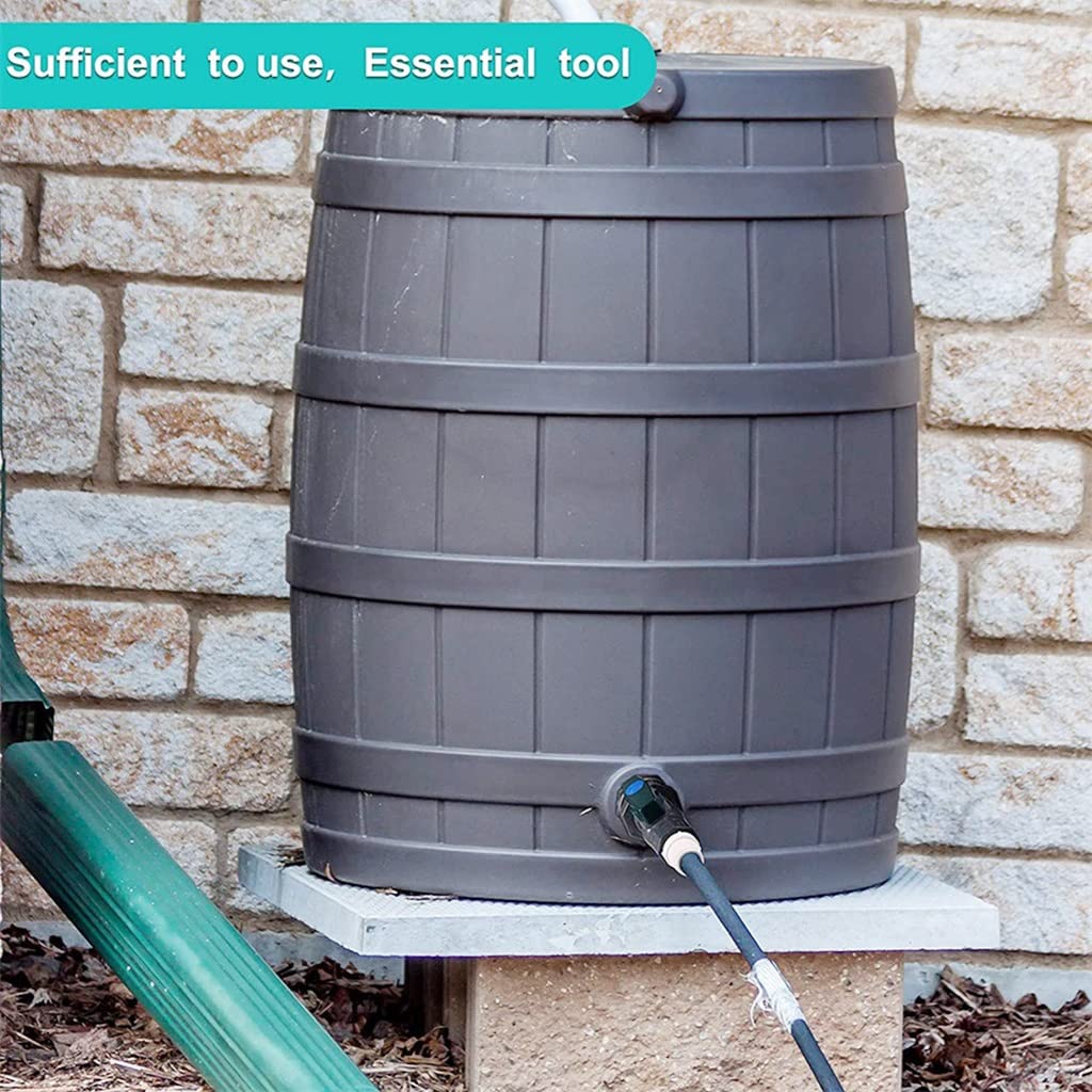 Valvola a globo in PVC, Palla in PVC. Kit deviatore a botte di pioggia Adattatore for rubinetto da giardino 3/4 for serbatoi d'acqua