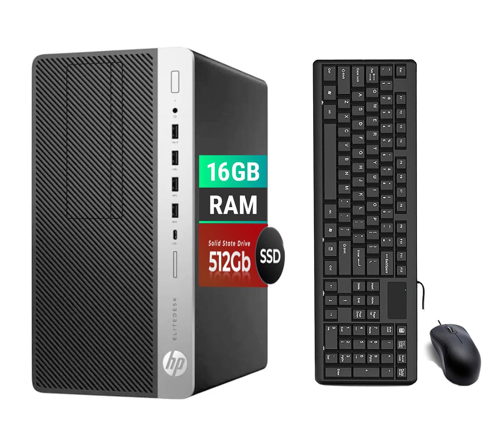 Windows11 HP製デスクトップPC4 HP EliteDesk 705 G4 Mini Tower PC Computer, AMD Ryzen 3 2200G 3