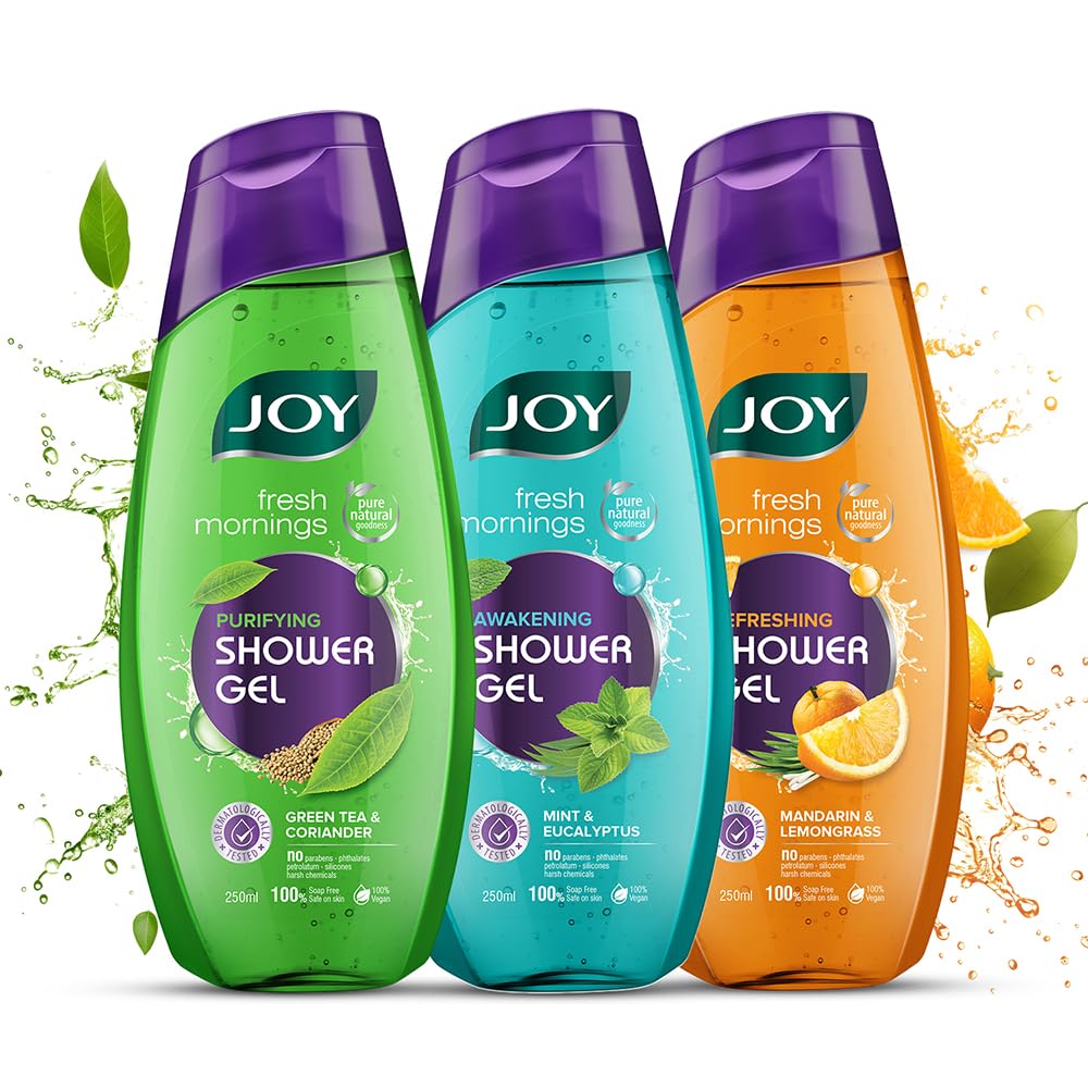 Shower Gel Body Wash Combo Pack of 3 (750ml) | Assorted Pack of Cooling Shower Gel, Skin Purifying Shower Gel & Acne Control Body Wash |For All Skin Types | Paraben Free