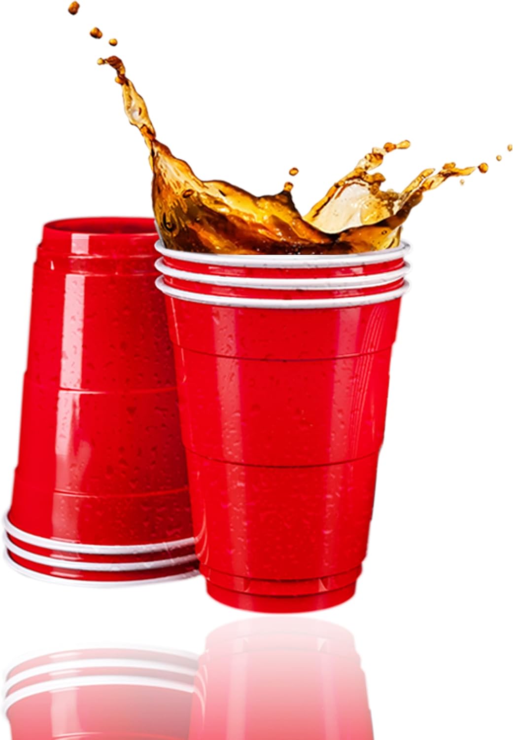 STRUCHA Red Plastic Solo Party Cups Big Red Drinking Reusable Recyclable PP Cups Sturdy