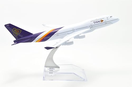 Miniatura 5 de TANG DYNASTY (TM 1:400 6.3 in B747-400 Thai Airlines Metal Avión Modelo Avión Modelo Avión Juguete Modelo