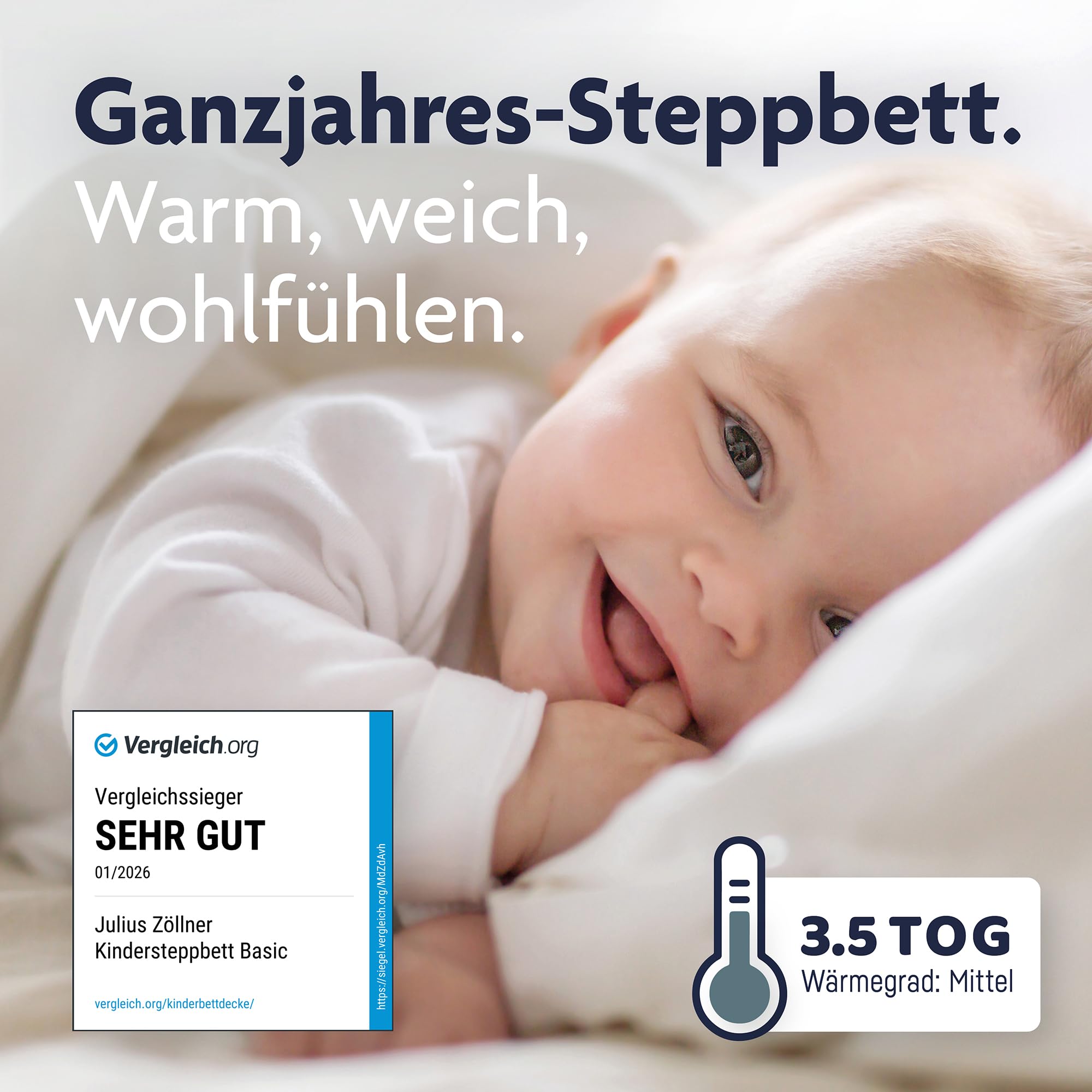 Julius Zöllner, Trapunta per bambini, Bianco (weiss)