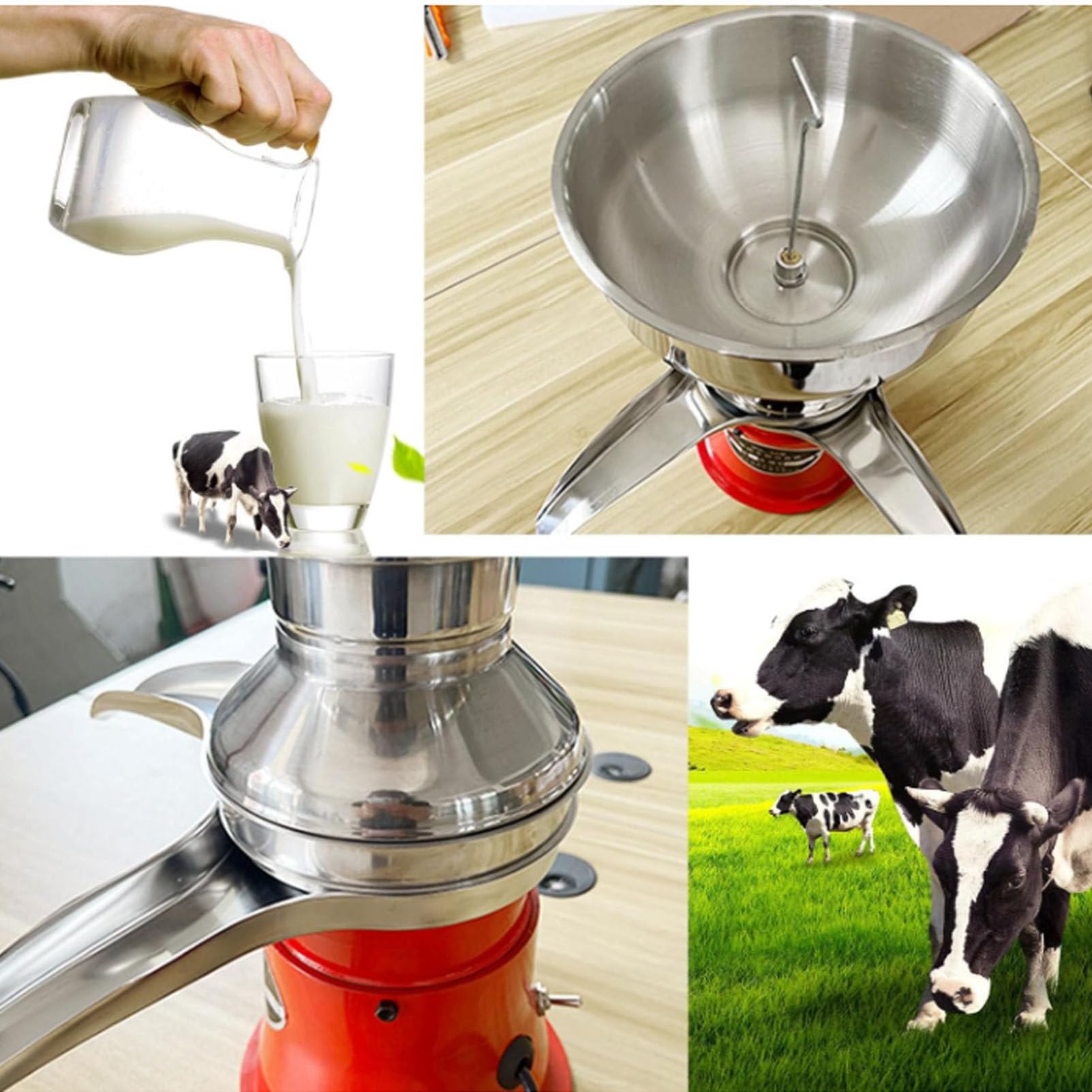 Separatore di crema elettrico, ad alta capacità 50L/H, ciotola 8L, per la lavorazione di prodotti lattiero-caseari freschi dell'azienda agricola