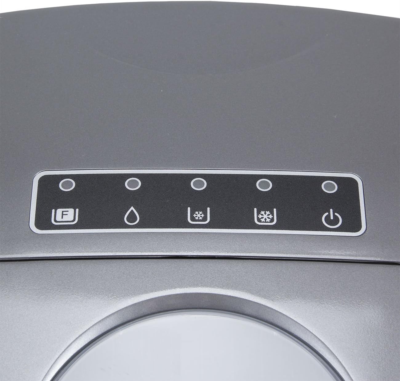 Della Premium Ice Maker Portable Counter-Top, Daily Ice Making Capacity: 26 LBS (Silver)
