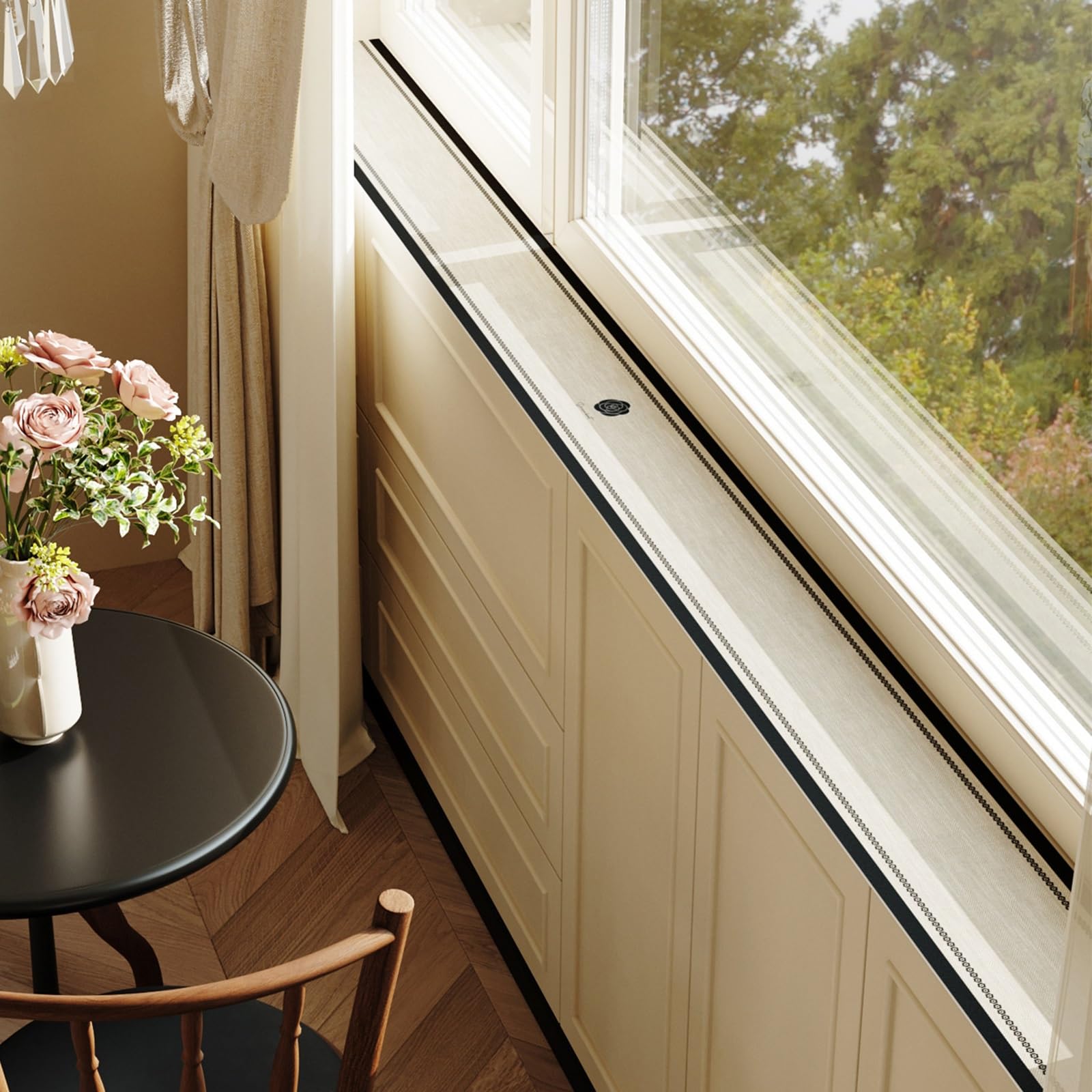 YCYHXJB Long Window Sill Protector for Plants, Waterproof & Non-Slip Countertop Protective Mat, Easy to Clean, Cuttable and Customizable(100x10 cm/39x4 in)