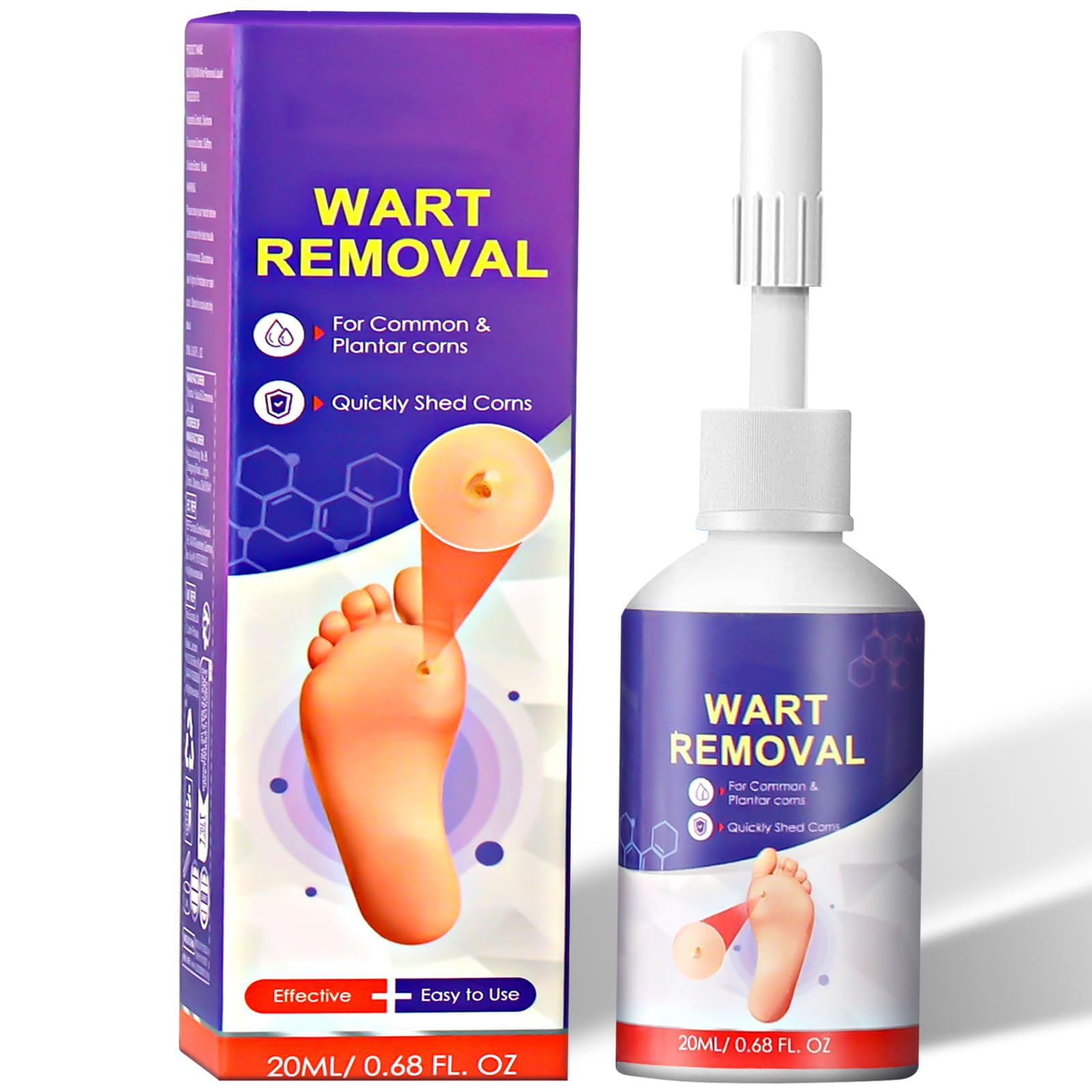 Azonee Maximum Strength Wart Remover, Wart Remover Liquid, Wart Remover Ointment, Fast-Acting Wart Liquid Freeze Off Designed for Warts, Plantar Wart, Genital Wart, Common Wart, Flat Wart