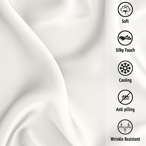 Miniatura 8 de Tencel - Juego de sábanas de 4 piezas, 100% eucalipto lyocell, más suaves que la seda, sábanas refrescantes y transpirables para personas que