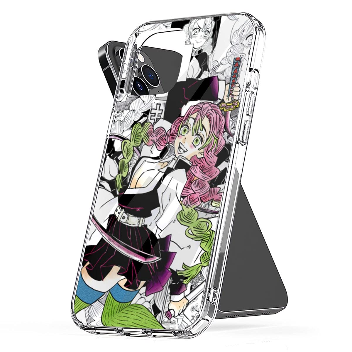 HUUDAT Phone Case Mitsuri TPU Collage Protect Cover Accessories Shockproof Compatible with iPhone 15 14 Pro Max 13 12 Mini 11 X Xs Xr 8 7 6 6s Plus