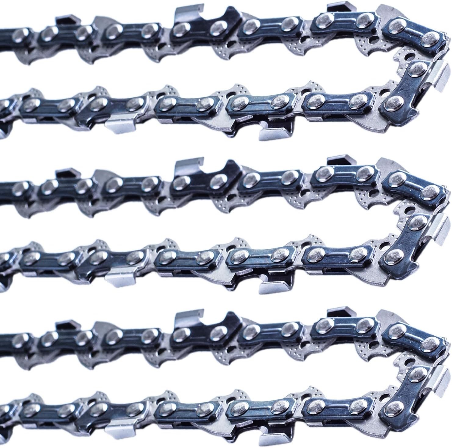 18 Inch Chainsaw Chain, 3/8" Low Profile Pitch, .050" Gauge, 62 Drive Links, Compatible with Poulan, Kobalt, Echo, EGO, Greenworks, Replaces S62, 3 Pack
