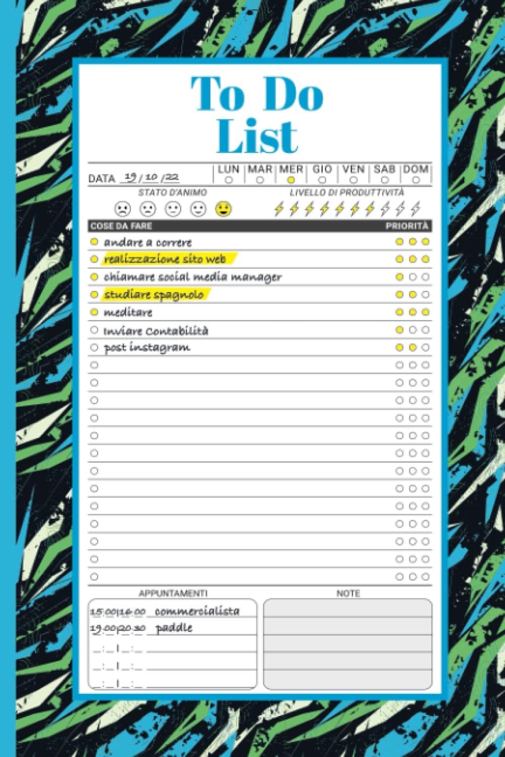 TO DO LIST: Quaderno Giornaliero | Agenda Quotidiana, Migliora la Produttività, Elenco delle Cose Da Fare, Planner Senza Data, 100 pagine, Formato A5