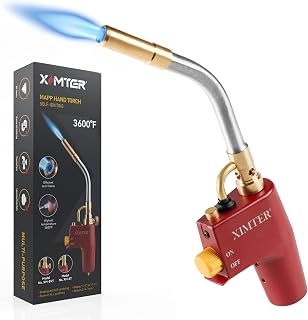 MAPP Propane Torch Head - Durable Cast Aluminum Body MAP Gas Torch, Fast Self-Ignition, for Welding Brazing Lighting Melting HAVC DIYer