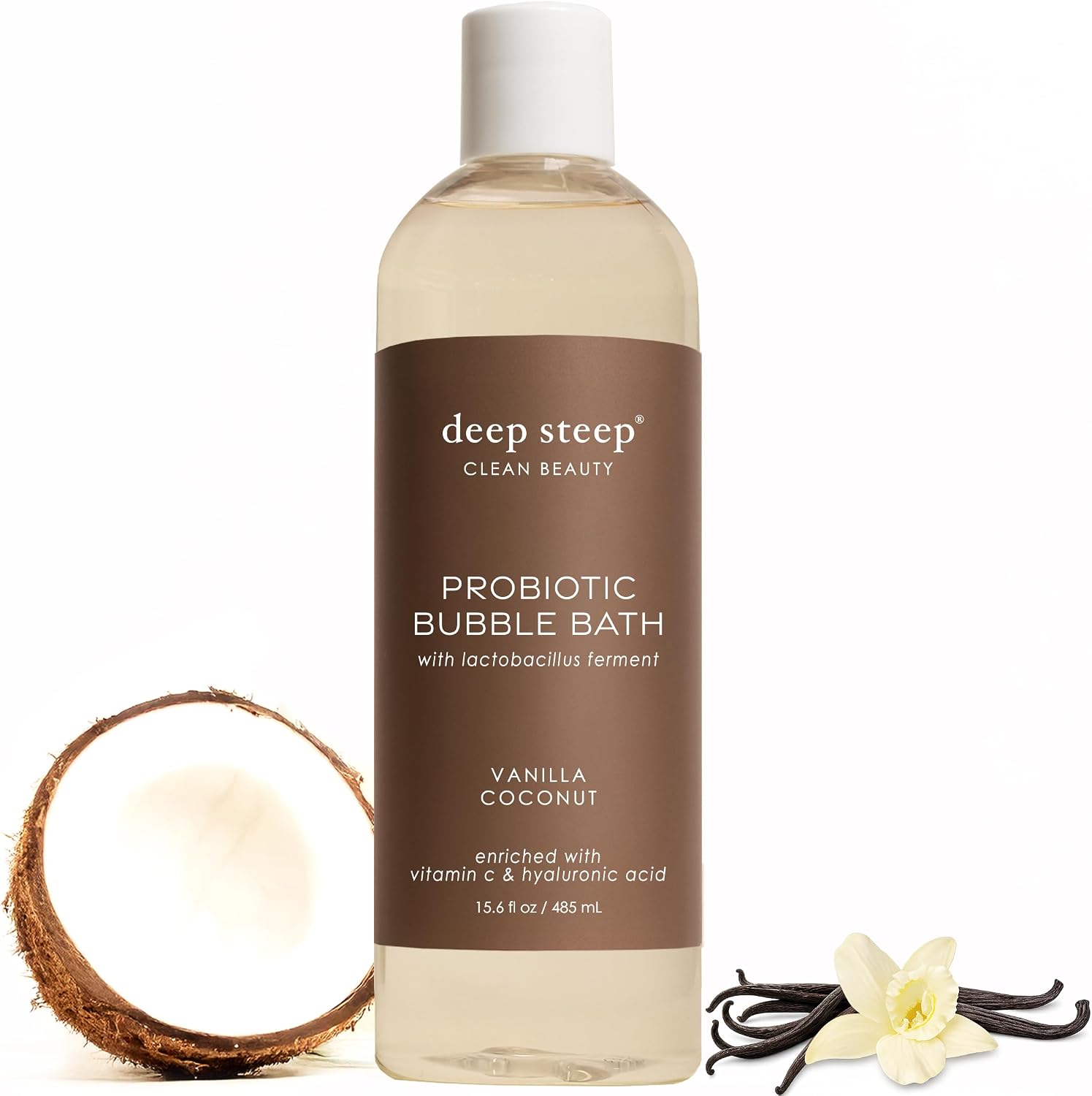 Deep Steep Probiotic Bubble Bath, Brown Sugar Vanilla, Sensitive Skin