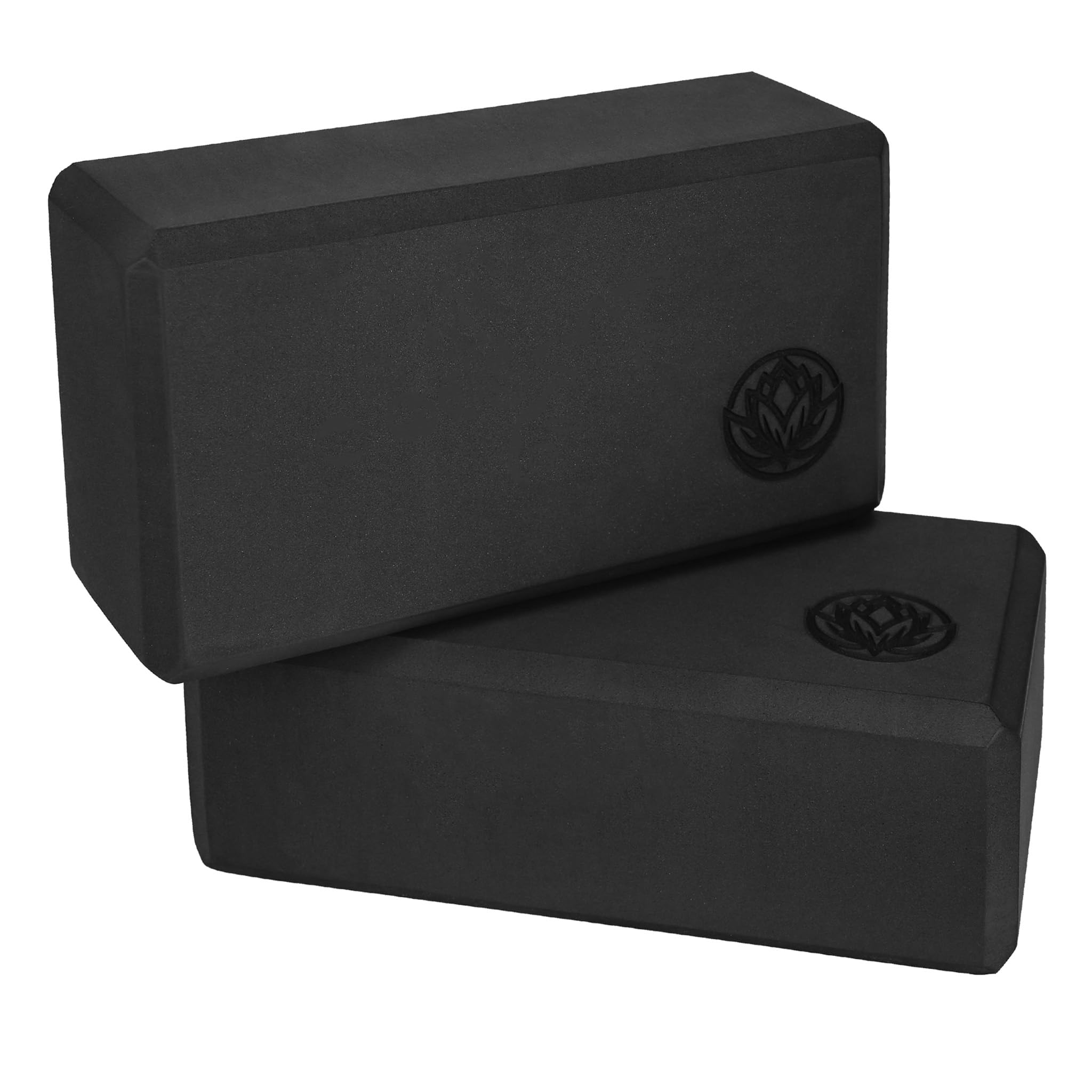 Yoga Block 2er Set VonBueren anthrazit | 22 x 12 x 7,5 cm je Yogablock | Yogablöcke für Damen und Herren aus EVA | Klötze für Pilates