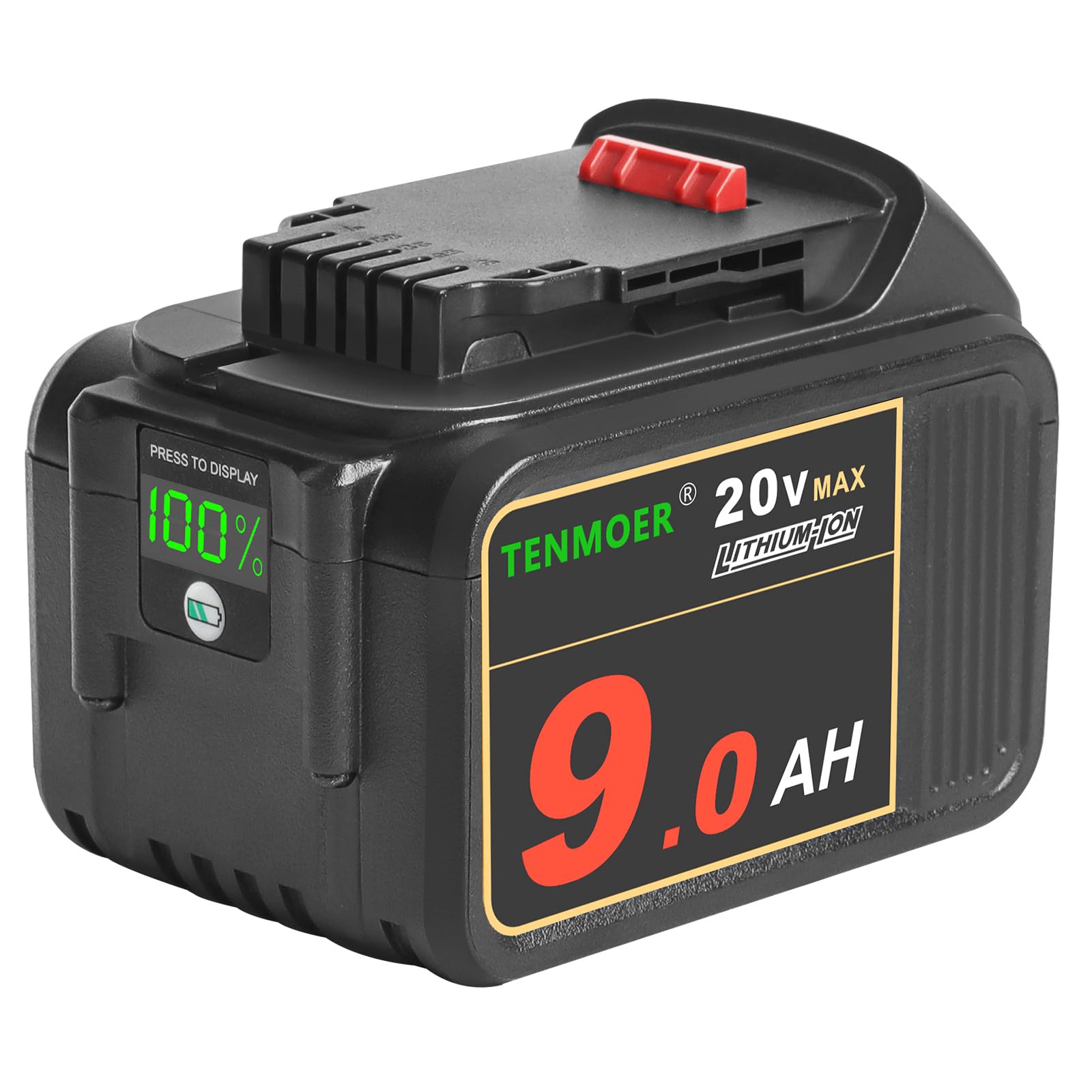 20V 9.0Ah Battery Compatible with Dewalt 20V Max Battery with Digital Indicator (Not Made in Dewalt)