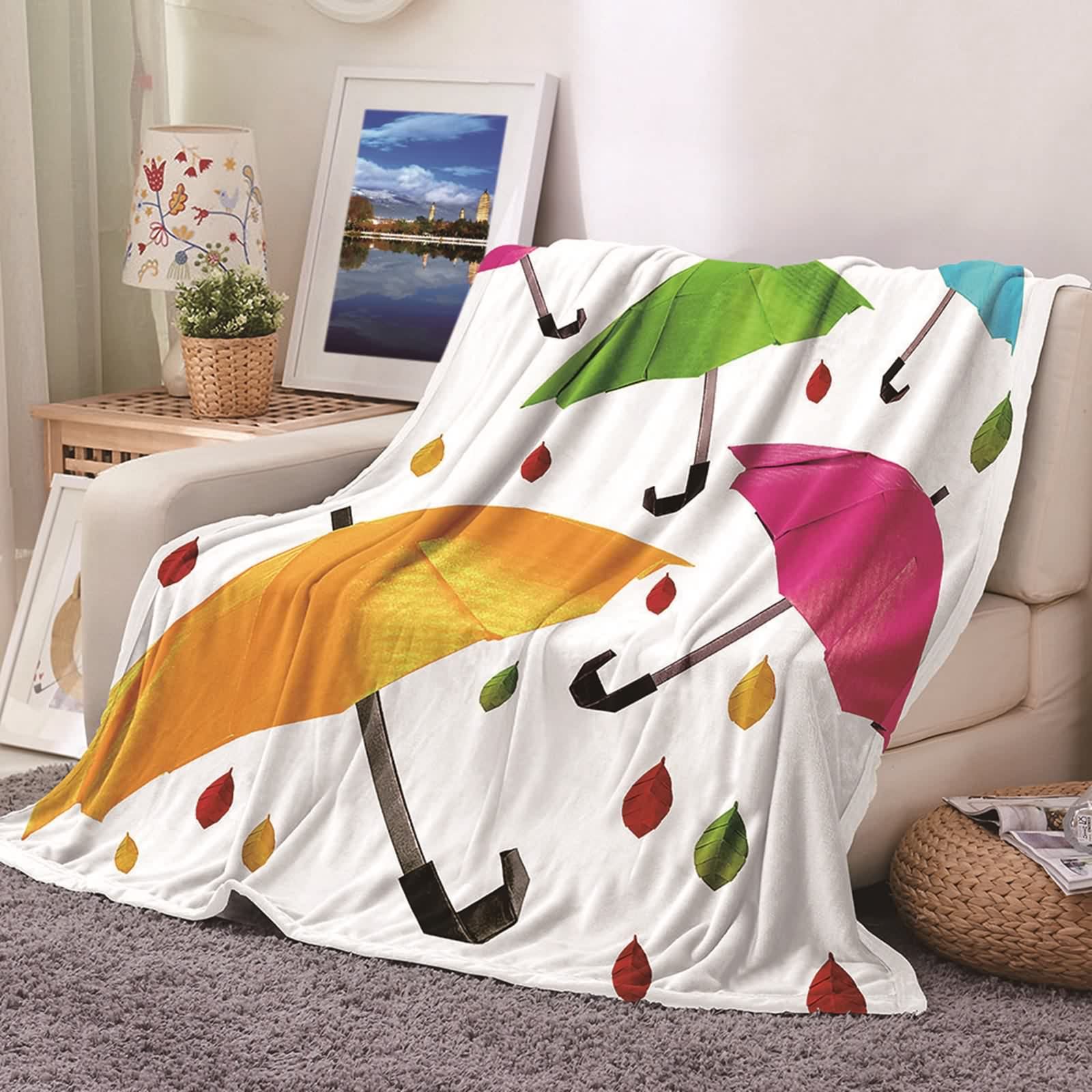 Couverture Polaire Flannel KnSam Plaid Douce Chambre Motif