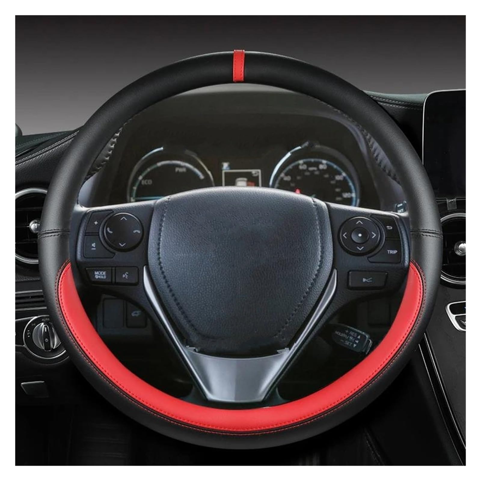 Car Steering Wheel Cover PU Leather Car Steering Wheel Cover For Toyota For RAV4 2013-2019 For Corolla 2013-2017 For Scion IM 2016 For Auris 2013-2016 Car Handle Cover(RED)