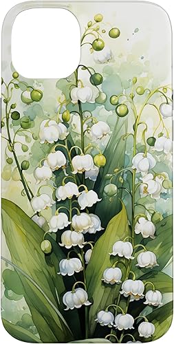 Vista 34 de Funda de fondo para iPhone 13 Pro Beautiful Lily of the Valley Watercolor