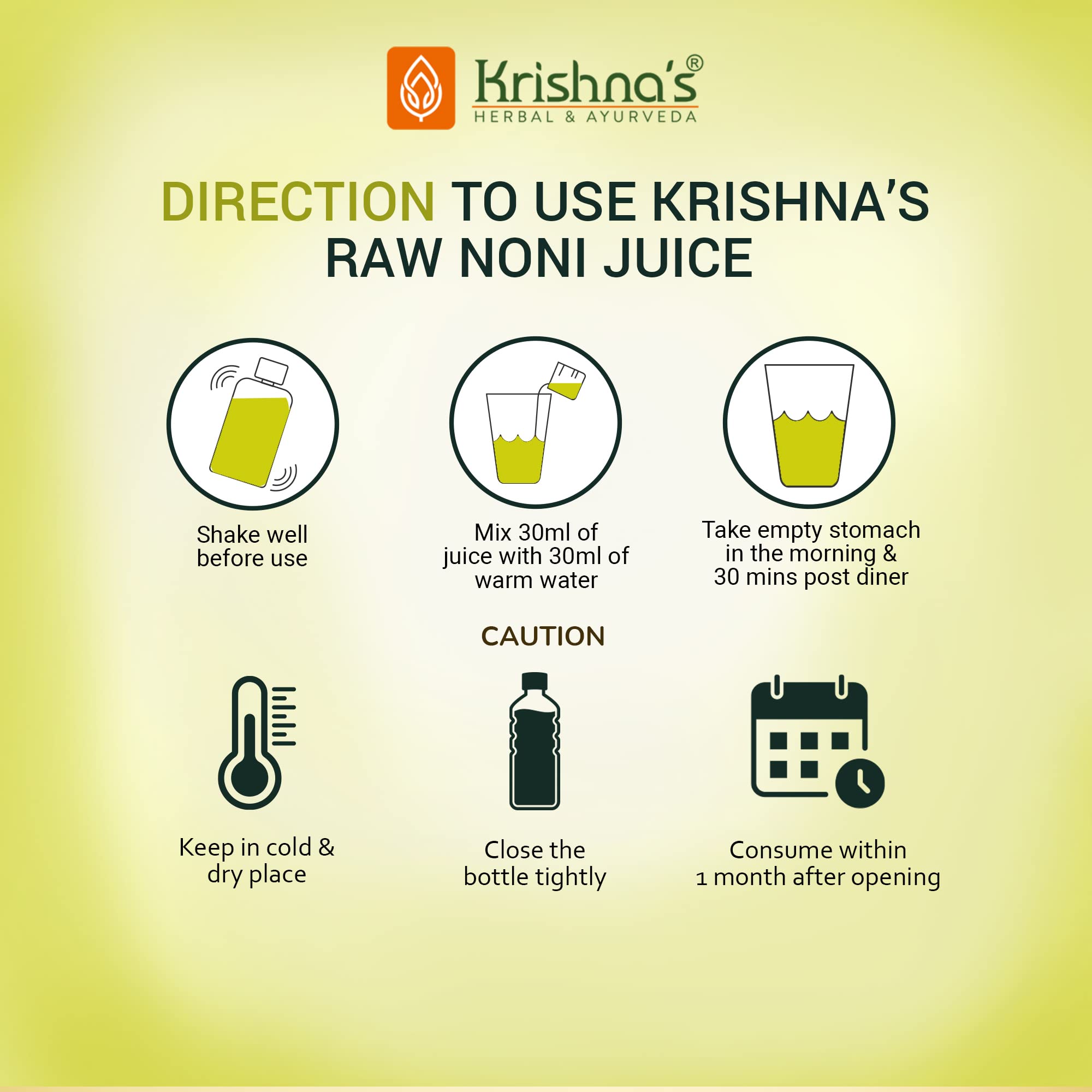 KRISHNA'S HERBAL & AYURVEDA Raw Noni Juice-1000 Ml|Preservative Free|No Added Thickener Color Or Flavor|Sugar Free Juice|Enhance Energy|Made With Fresh Noni Fruit (Morinda Citrifolia)
