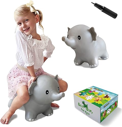 HotMax Caballo hinchable, tolva inflable de animales que rebotan para niños pequeños o niños, juguetes de salto de goma para niños o niñas, regalo