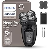 Philips Norelco Head Shaver Pro 5000 Series - Skull Shaver for Men and Women, 360° Flexing Head & ComfortCut Blades for Clean Shave, Gentle on Skin, Model HS5980/40