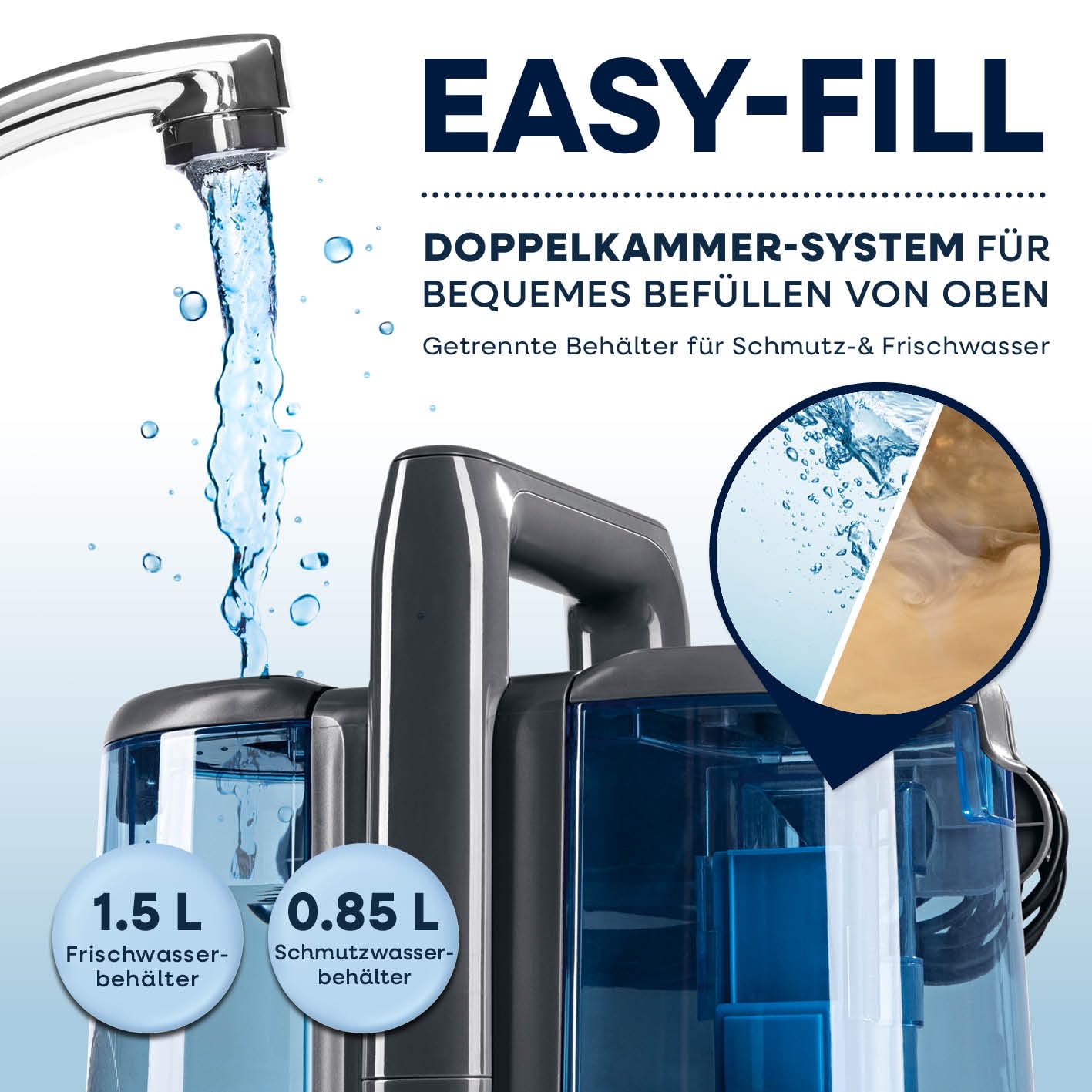 CLEANmaxx Polster und Teppichreiniger Pro Power | 3in1: Aspirapolvere lavante, Pulitore per tappeti e imbottiture | Pulitore a umido per punti | Smacchiatore per tappeti, auto, divani, imbottiture